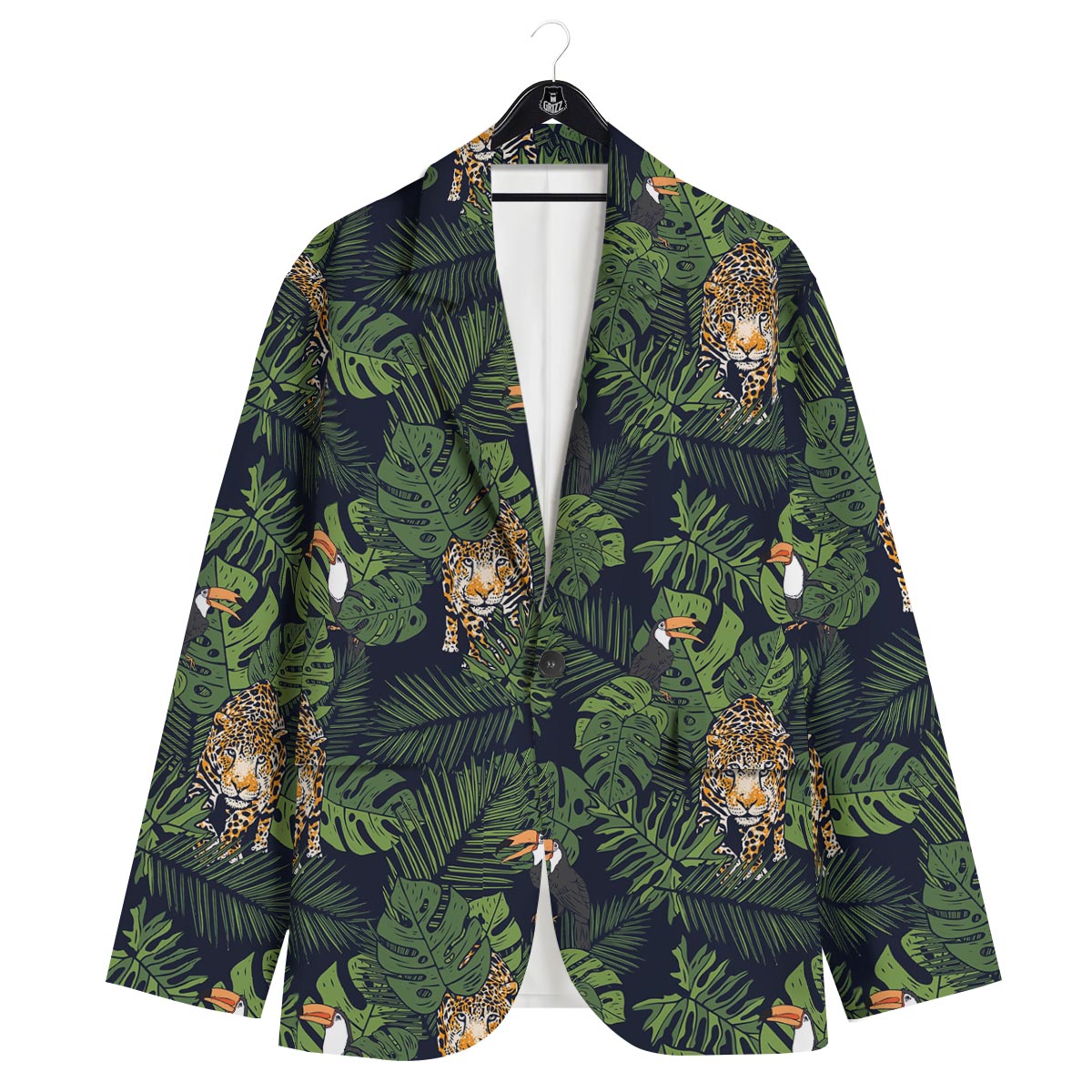 Toucan And Tiger Print Pattern Men's Sport Coat-grizzshop