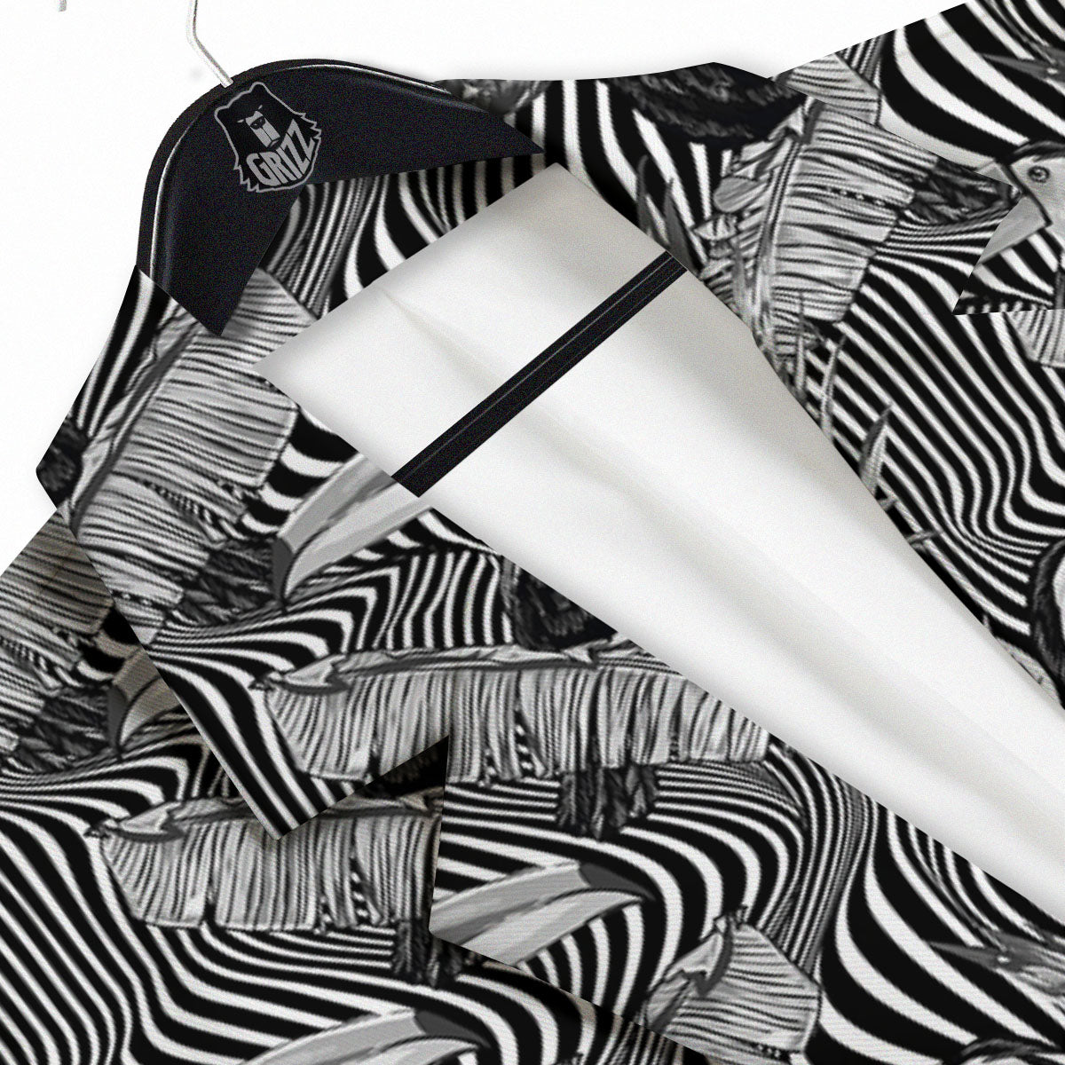 Toucan Black Illusion Print Pattern Men's Sport Coat-grizzshop