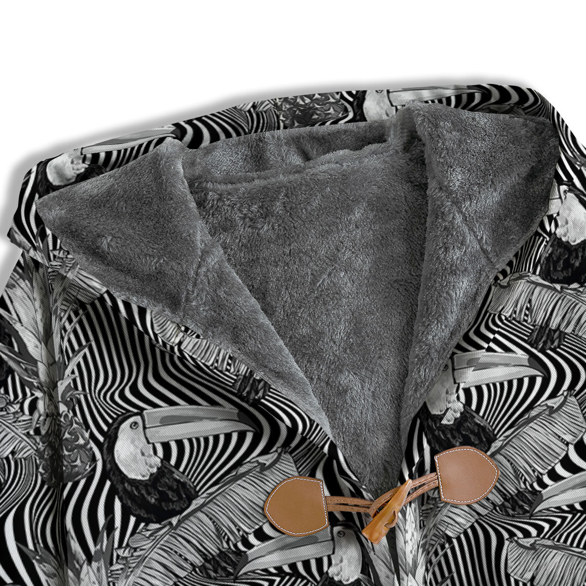Toucan Black Illusion Print Pattern Men's Windbreaker Jacket-grizzshop