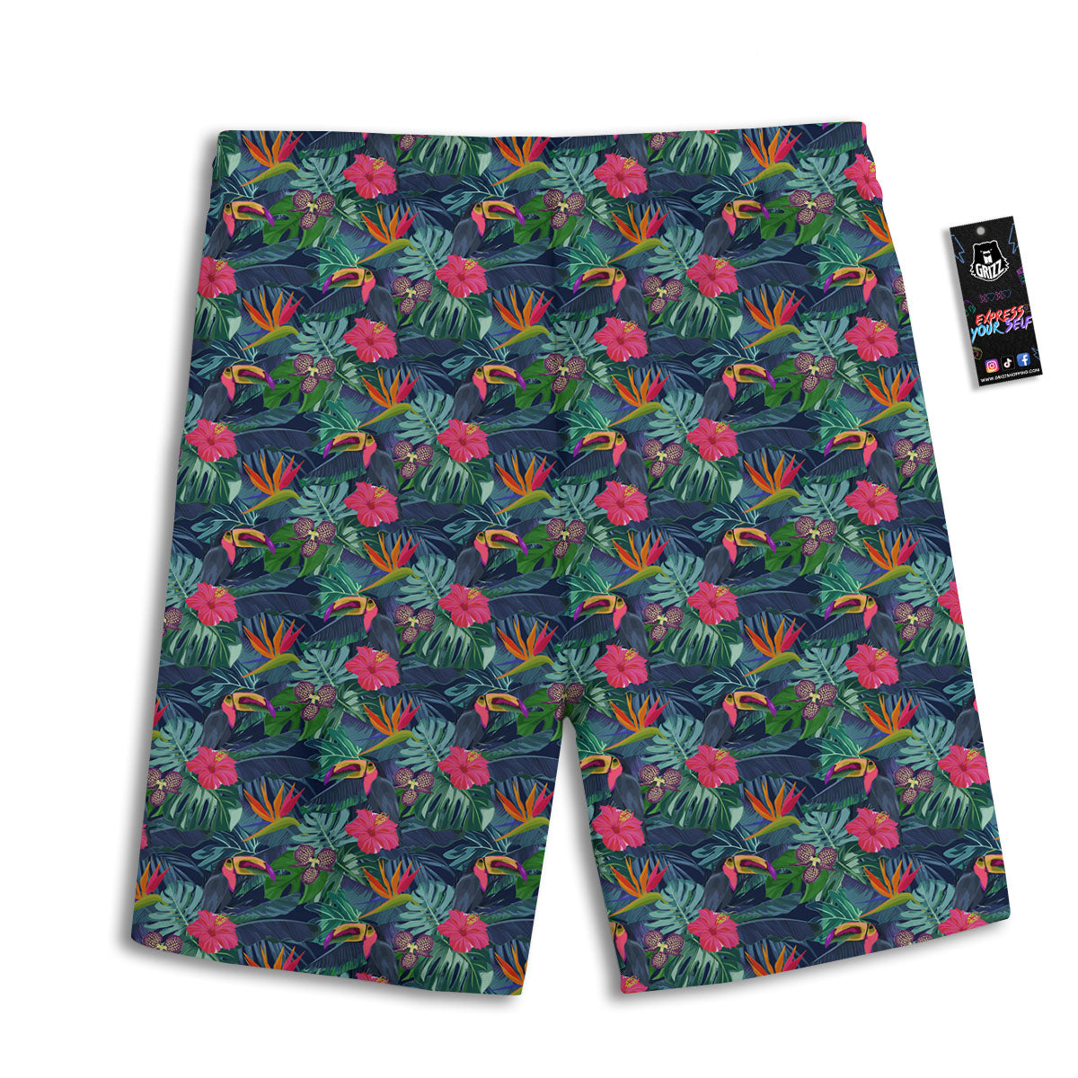 Trippy Neon Psychedelic Print Men's Athletic Shorts