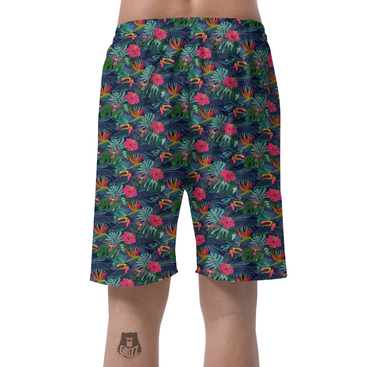 Toucan Exotic Tropical Print Pattern Men's Shorts-grizzshop