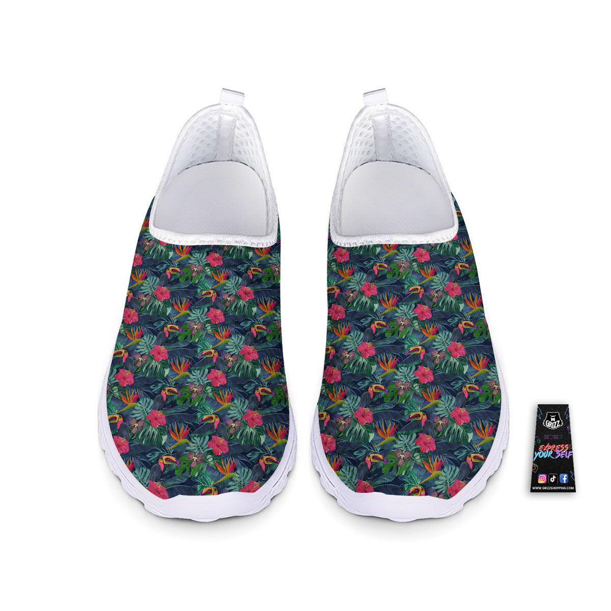 Toucan Exotic Tropical Print Pattern Nurse Shoes-grizzshop