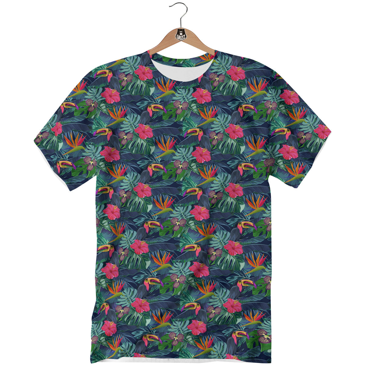 Toucan Exotic Tropical Print Pattern T-Shirt-grizzshop