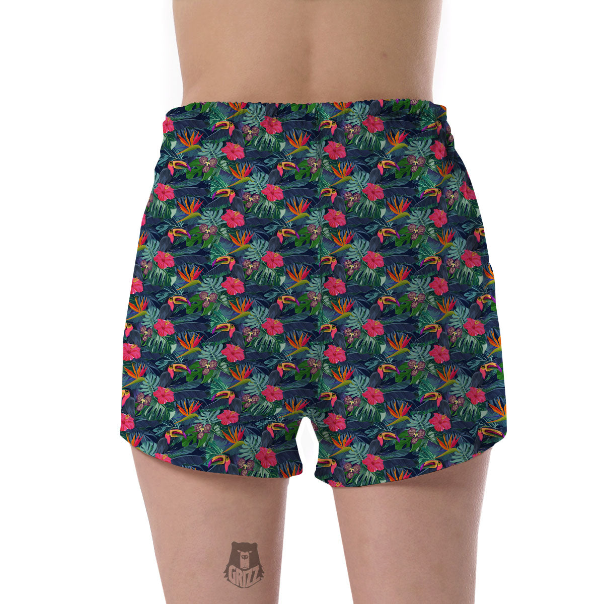 Toucan Exotic Tropical Print Pattern Women's Shorts-grizzshop