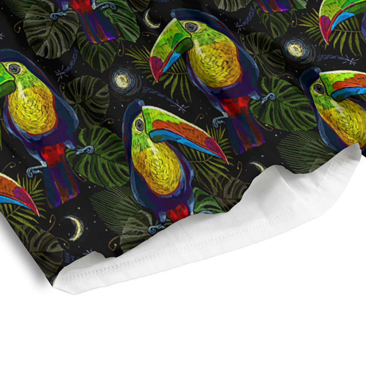 Toucan Keel Billed Tropical Print Pattern Men's Athletic Shorts