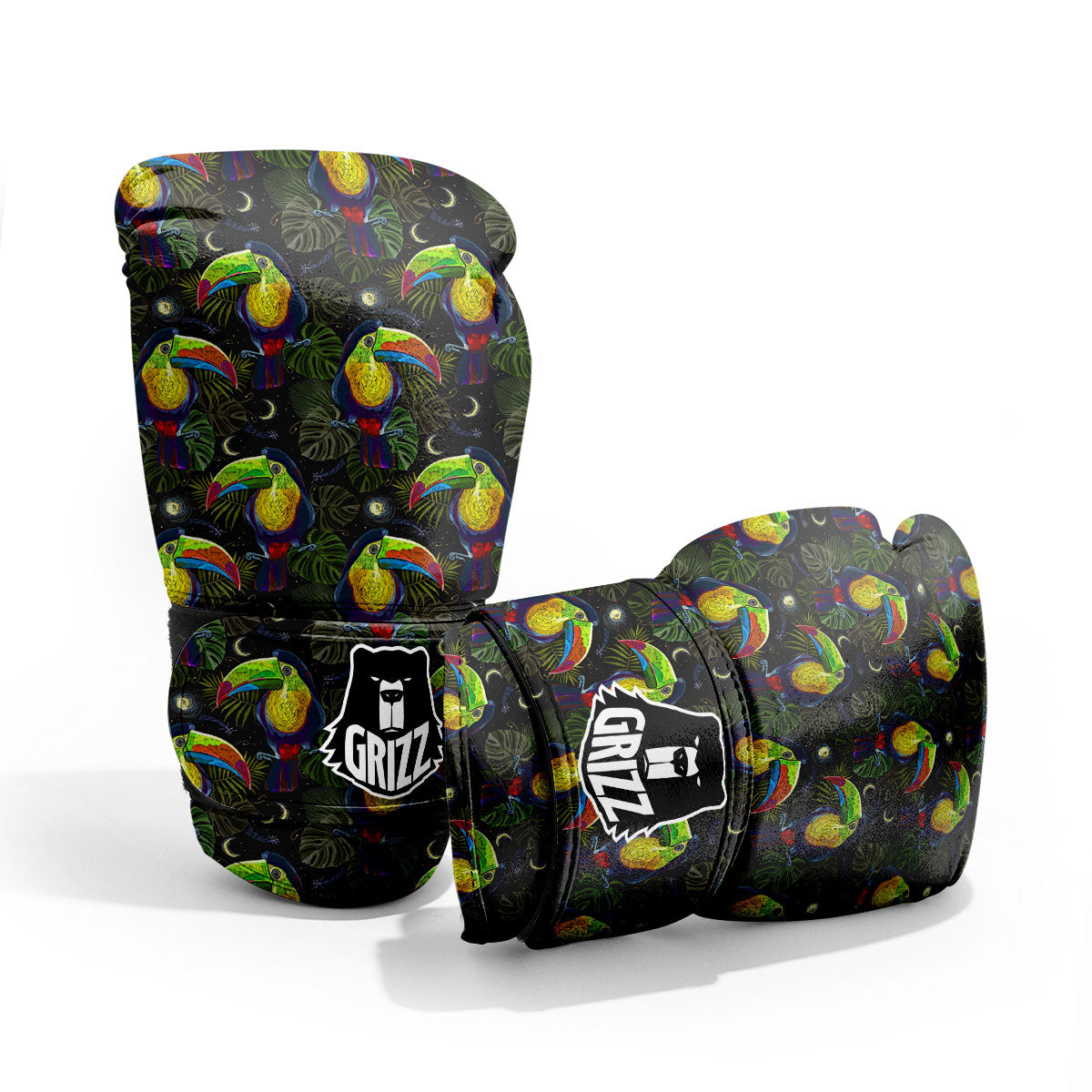 Toucan Keel Billed Tropical Print Pattern Sparring Gloves-grizzshop