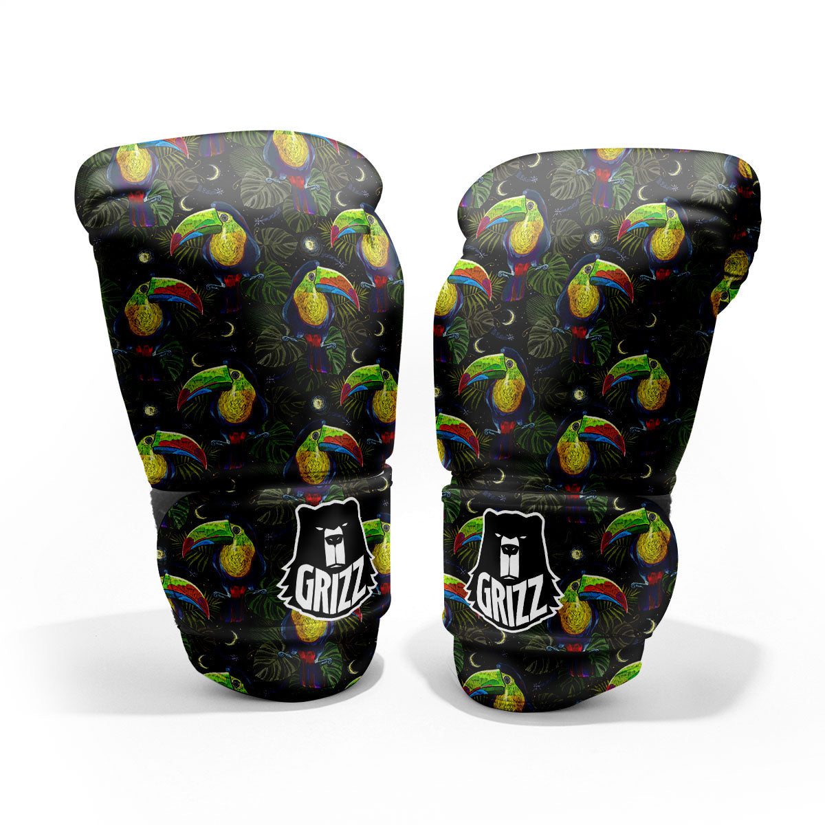Toucan Keel Billed Tropical Print Pattern Sparring Gloves-grizzshop