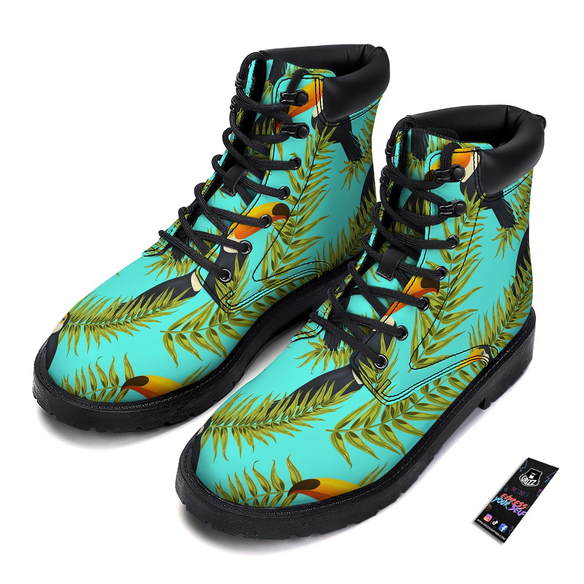Toucan Toco Print Pattern Boots-grizzshop