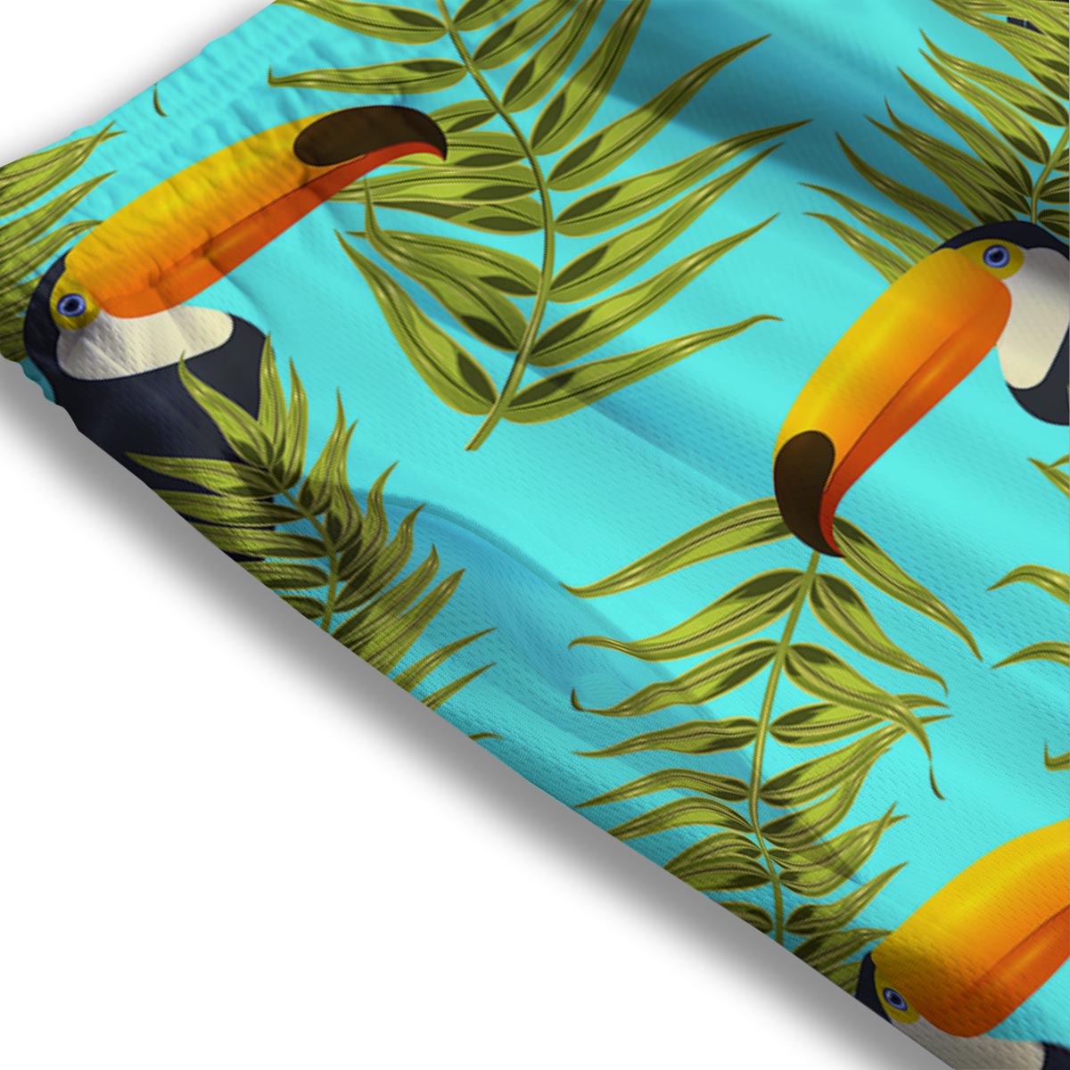 Toucan Toco Print Pattern Mesh Shorts