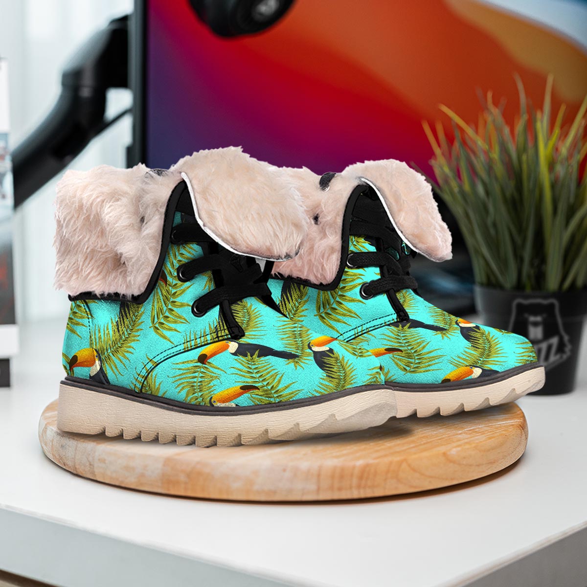 Toucan Toco Print Pattern Snow Boots-grizzshop