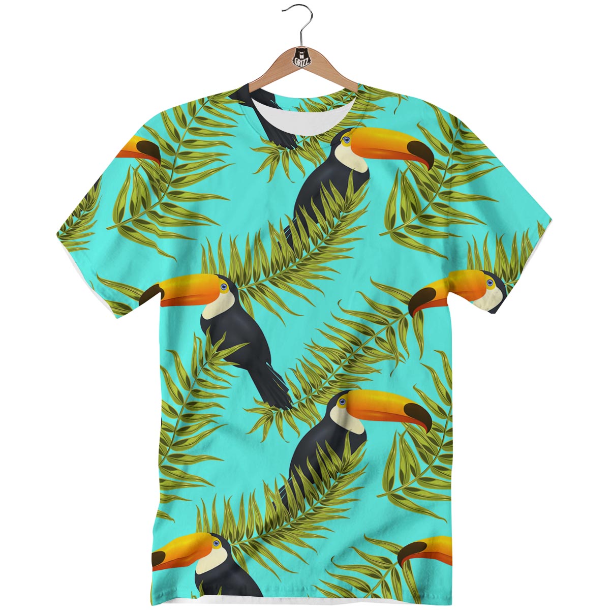Toucan Toco Print Pattern T-Shirt-grizzshop