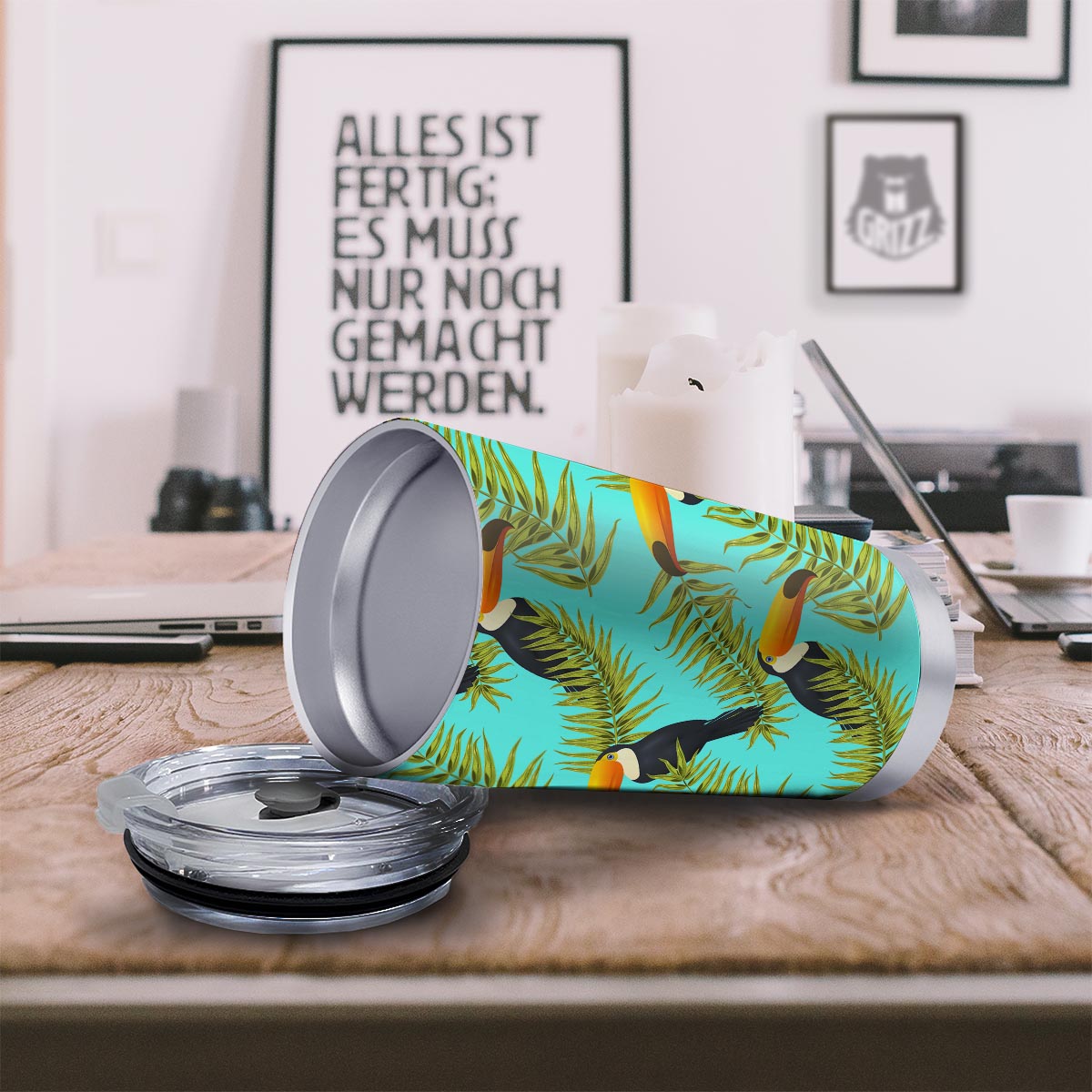 Toucan Toco Print Pattern Tumbler-grizzshop