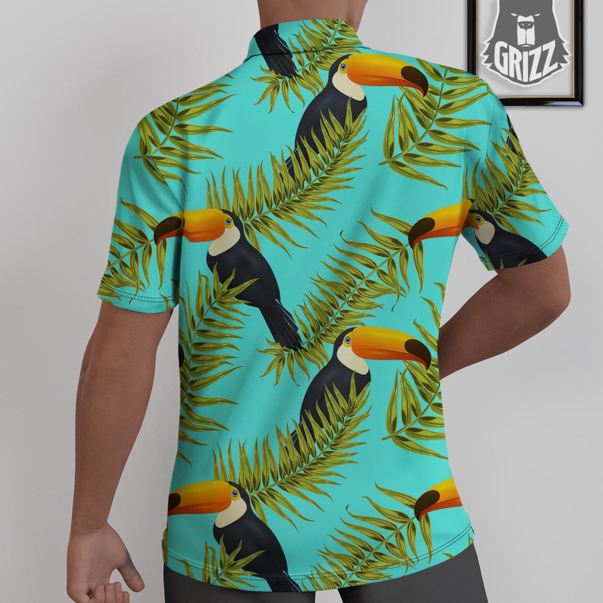 Toucan Toco Print Pattern Untucked Shirts-grizzshop