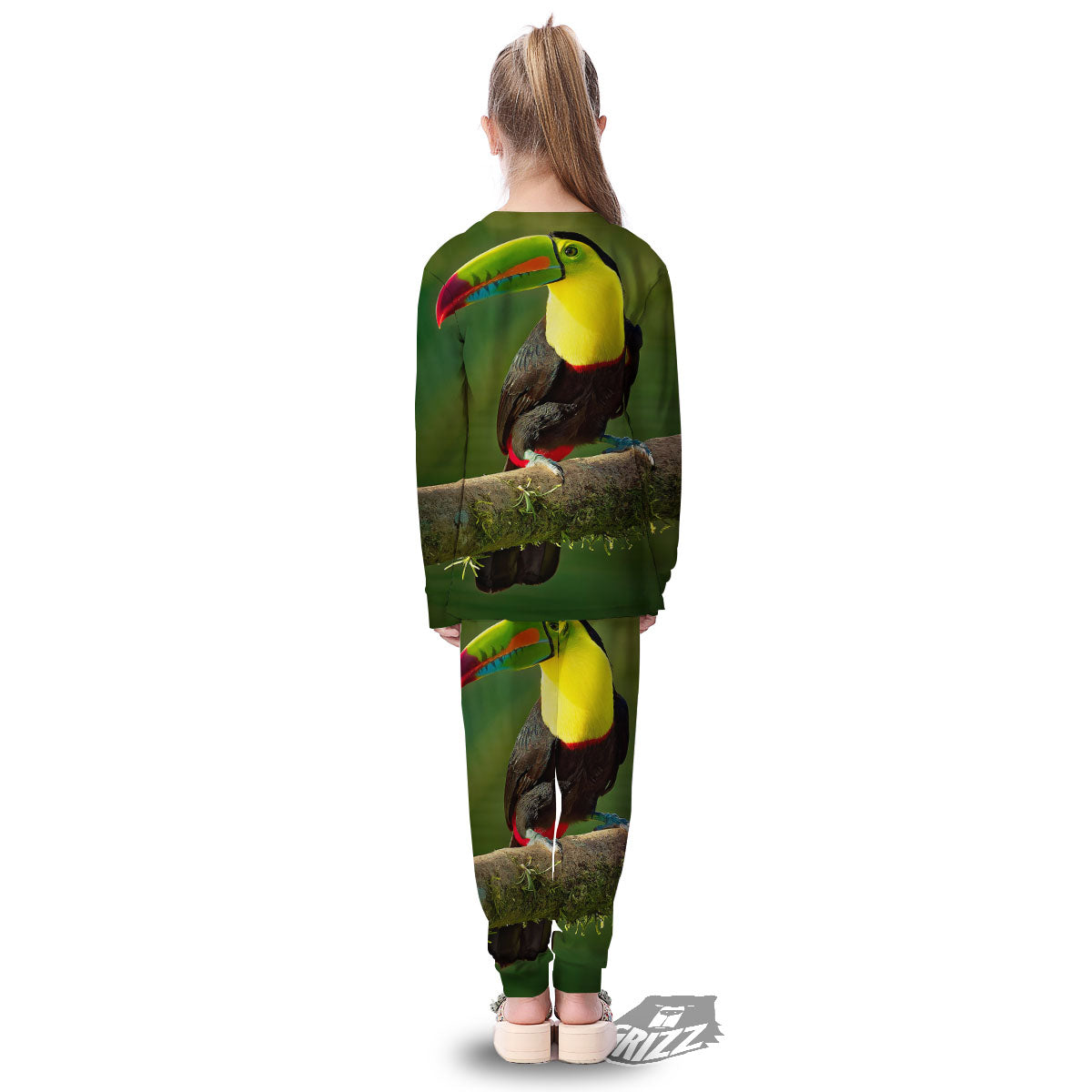 Toucan Tropical Toco Print Kid's Pajamas-grizzshop
