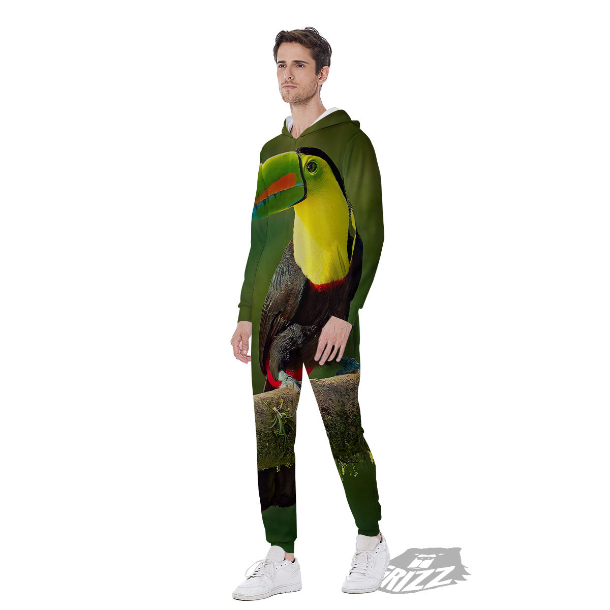 Toucan Tropical Toco Print Men's Jumpsuit-grizzshop