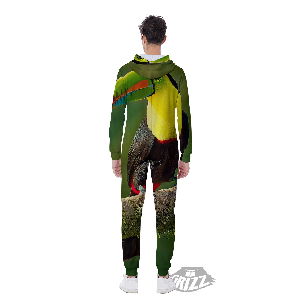 Toucan Tropical Toco Print Men's Jumpsuit-grizzshop