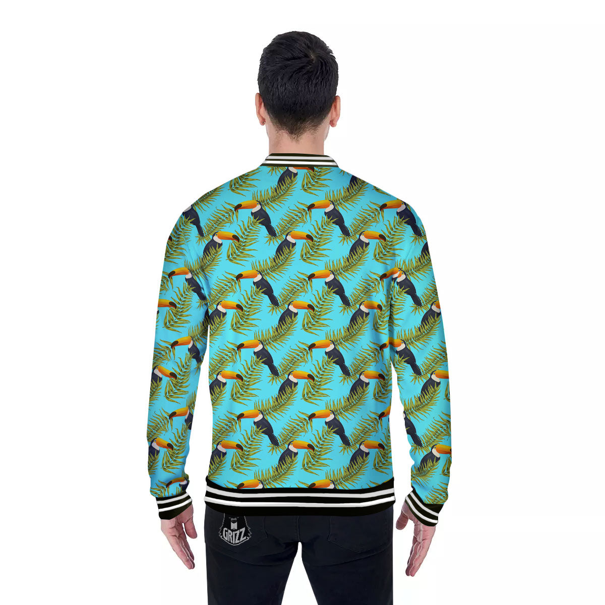 Toucan Tropical Toco Print Pattern Baseball Jacket-grizzshop
