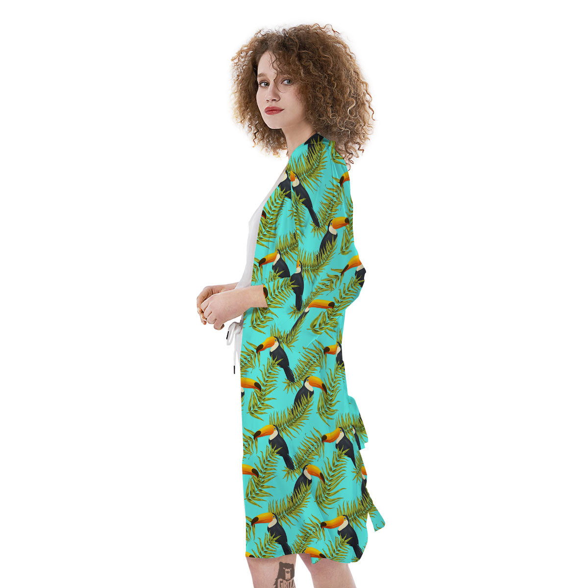 Toucan Tropical Toco Print Pattern Kimono-grizzshop