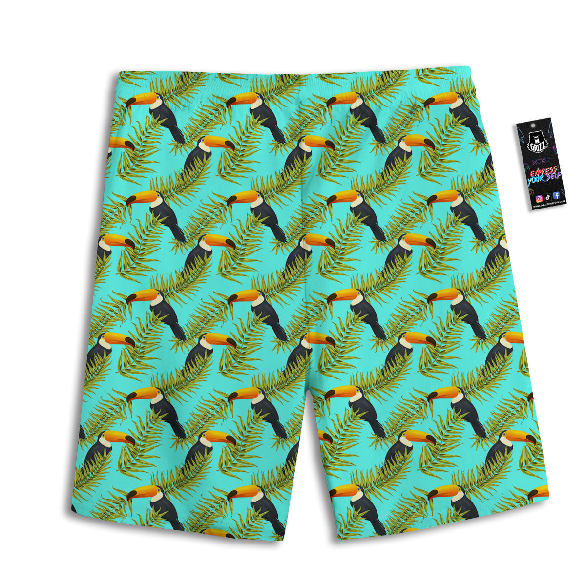 Toucan Tropical Toco Print Pattern Men's Athletic Shorts