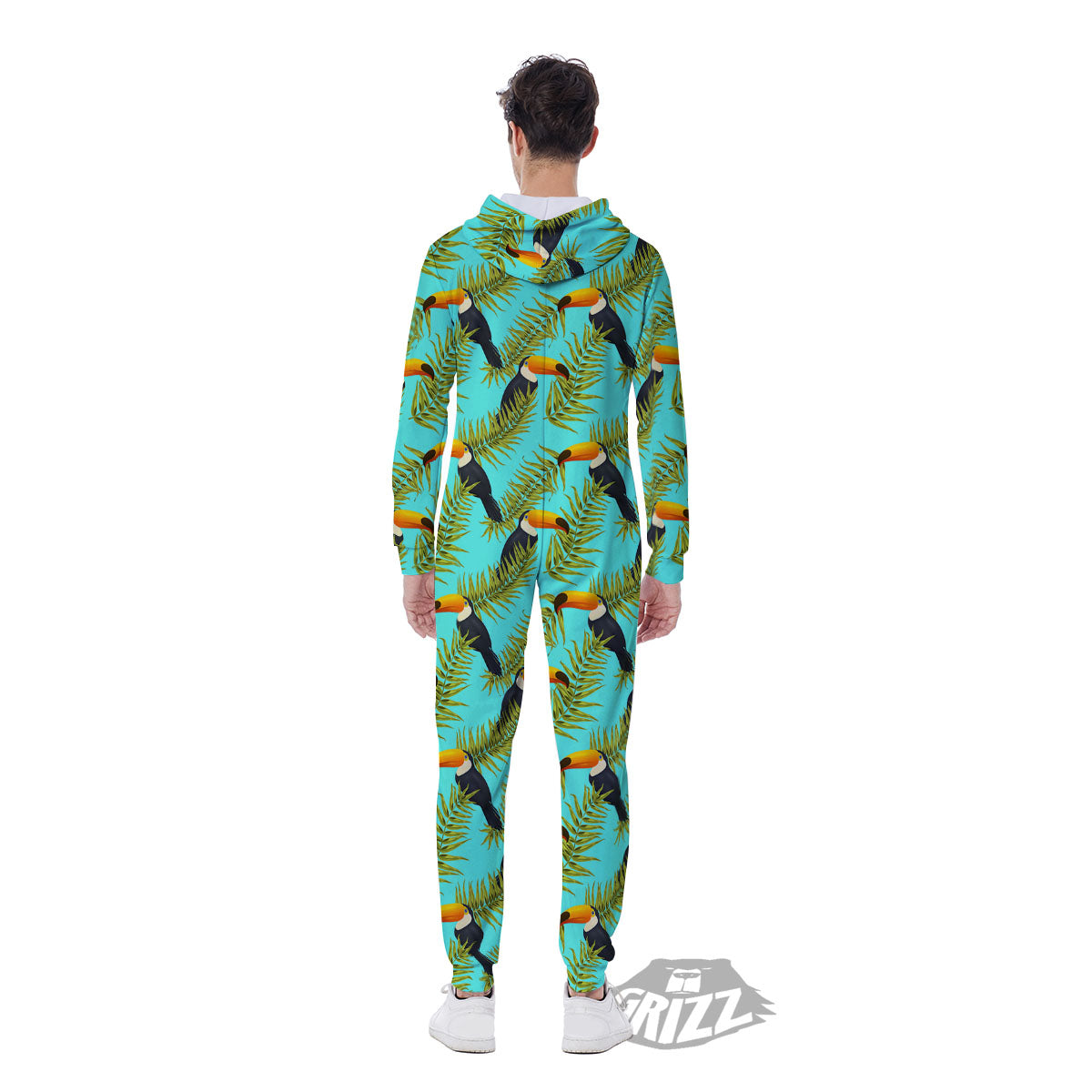 Toucan Tropical Toco Print Pattern Men's Jumpsuit-grizzshop