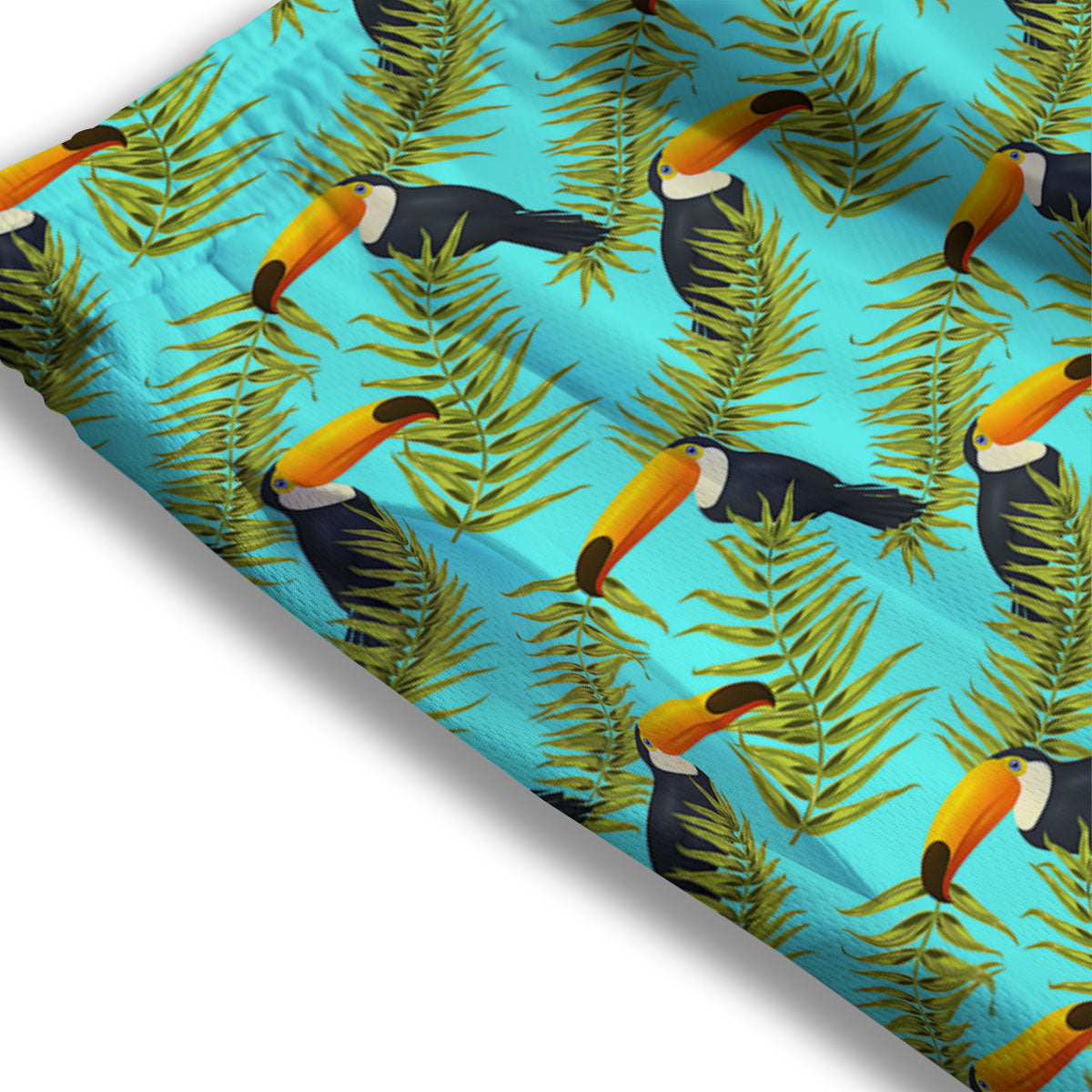 Toucan Tropical Toco Print Pattern Mesh Shorts
