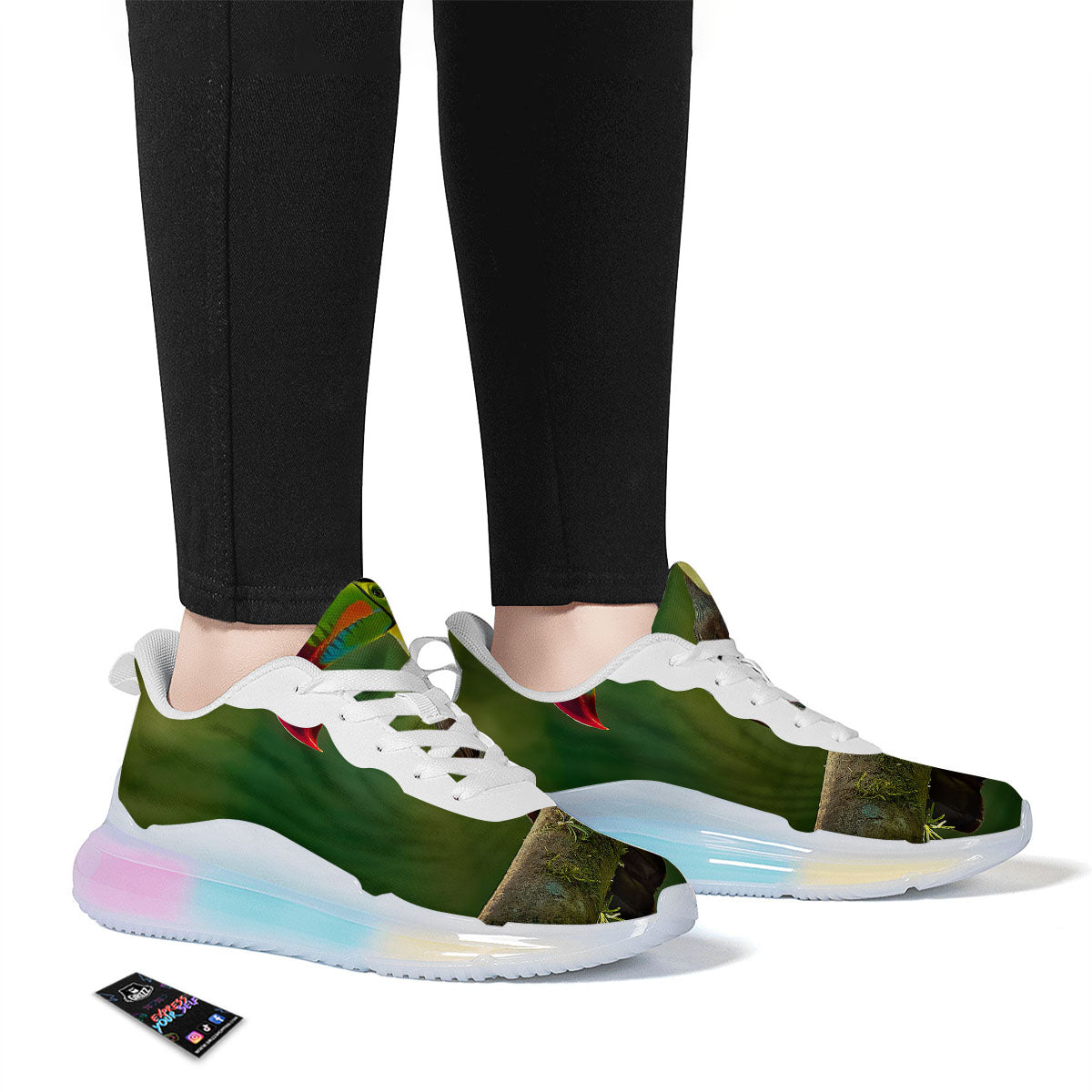 Toucan Tropical Toco Print Running Sneakers-grizzshop