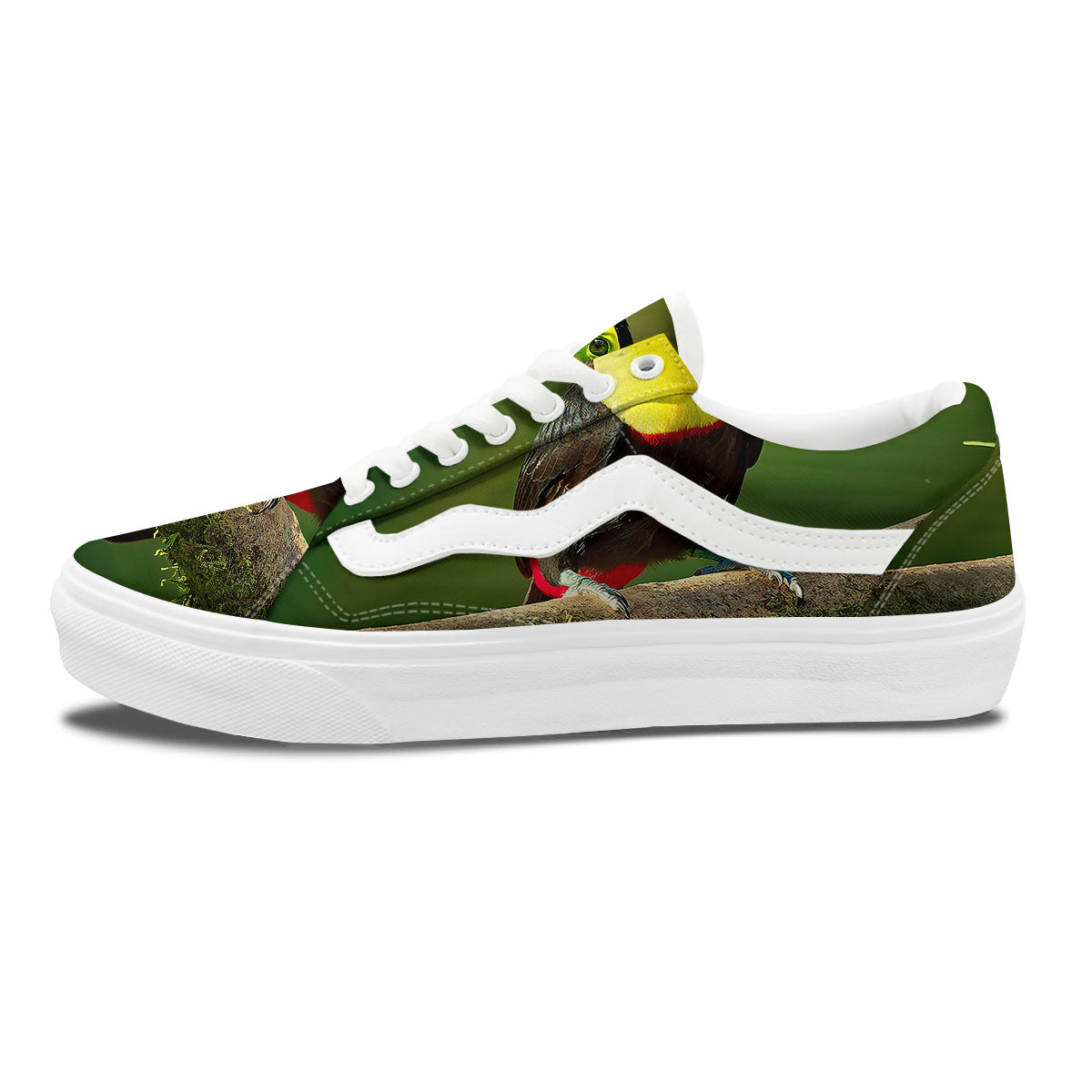 Toucan Tropical Toco Print Skate Shoes-grizzshop