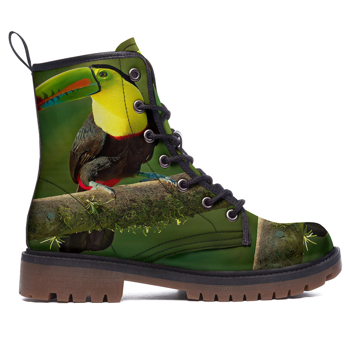 Toucan Tropical Toco Print Work Boots-grizzshop