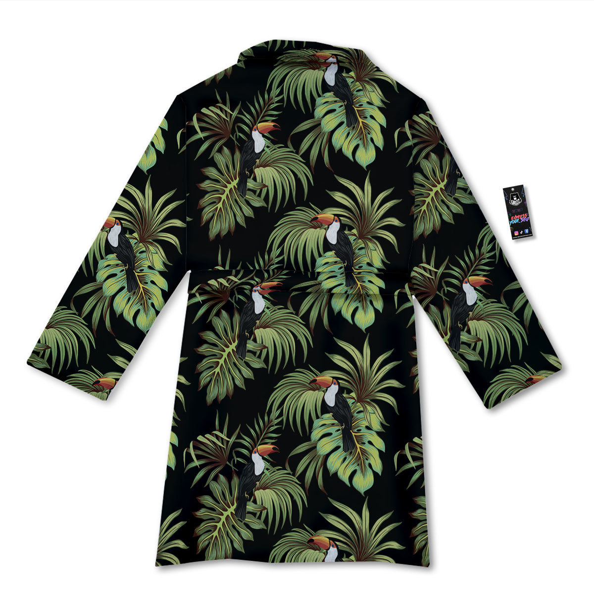 Toucan Vintage Print Pattern Bathrobe-grizzshop