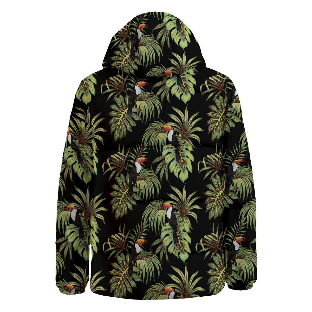 Toucan Vintage Print Pattern Down Jacket-grizzshop