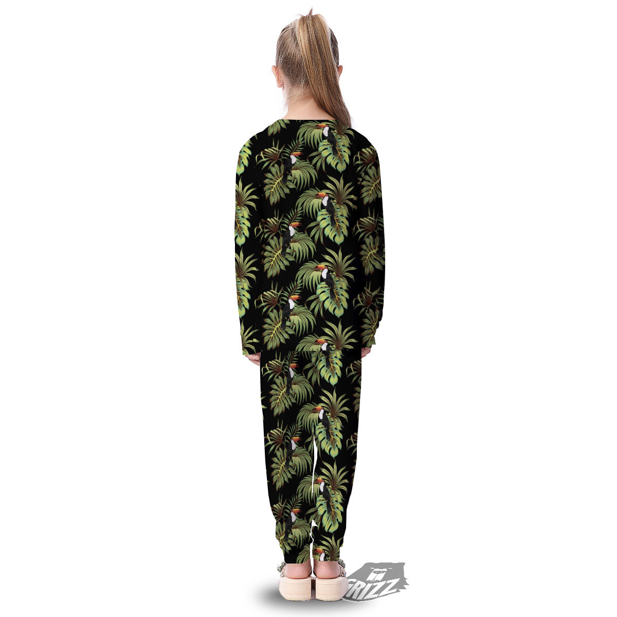 Toucan Vintage Print Pattern Kid's Pajamas-grizzshop