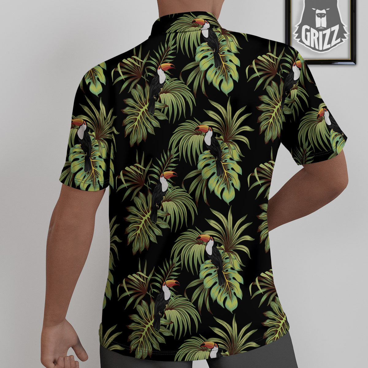 Toucan Vintage Print Pattern Untucked Shirts-grizzshop