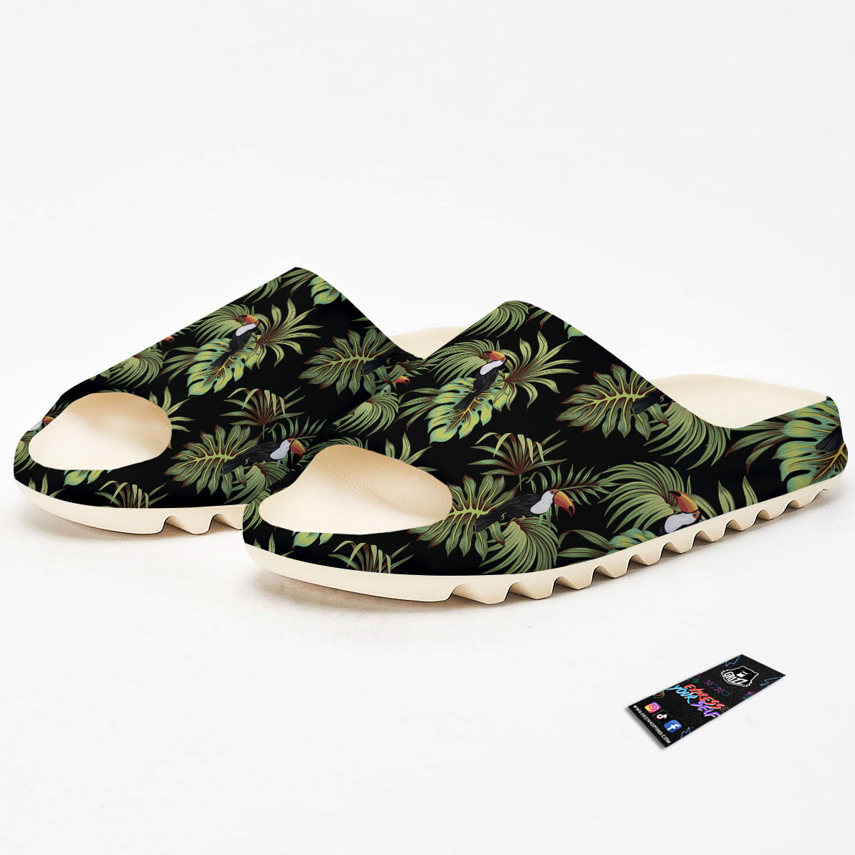 Toucan Vintage Print Pattern Sandals-grizzshop