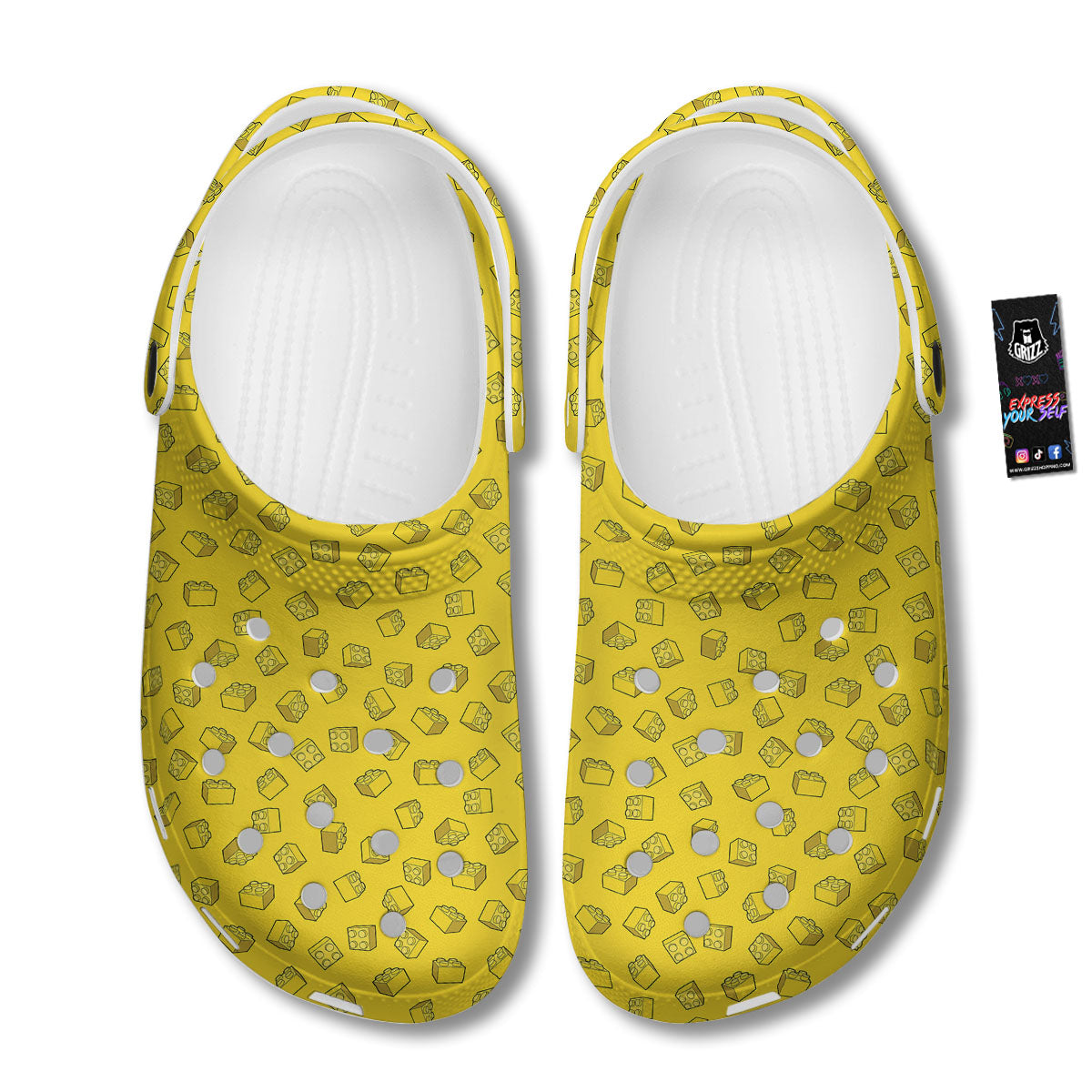 Toy Building Blocks Print Pattern Clog-grizzshop