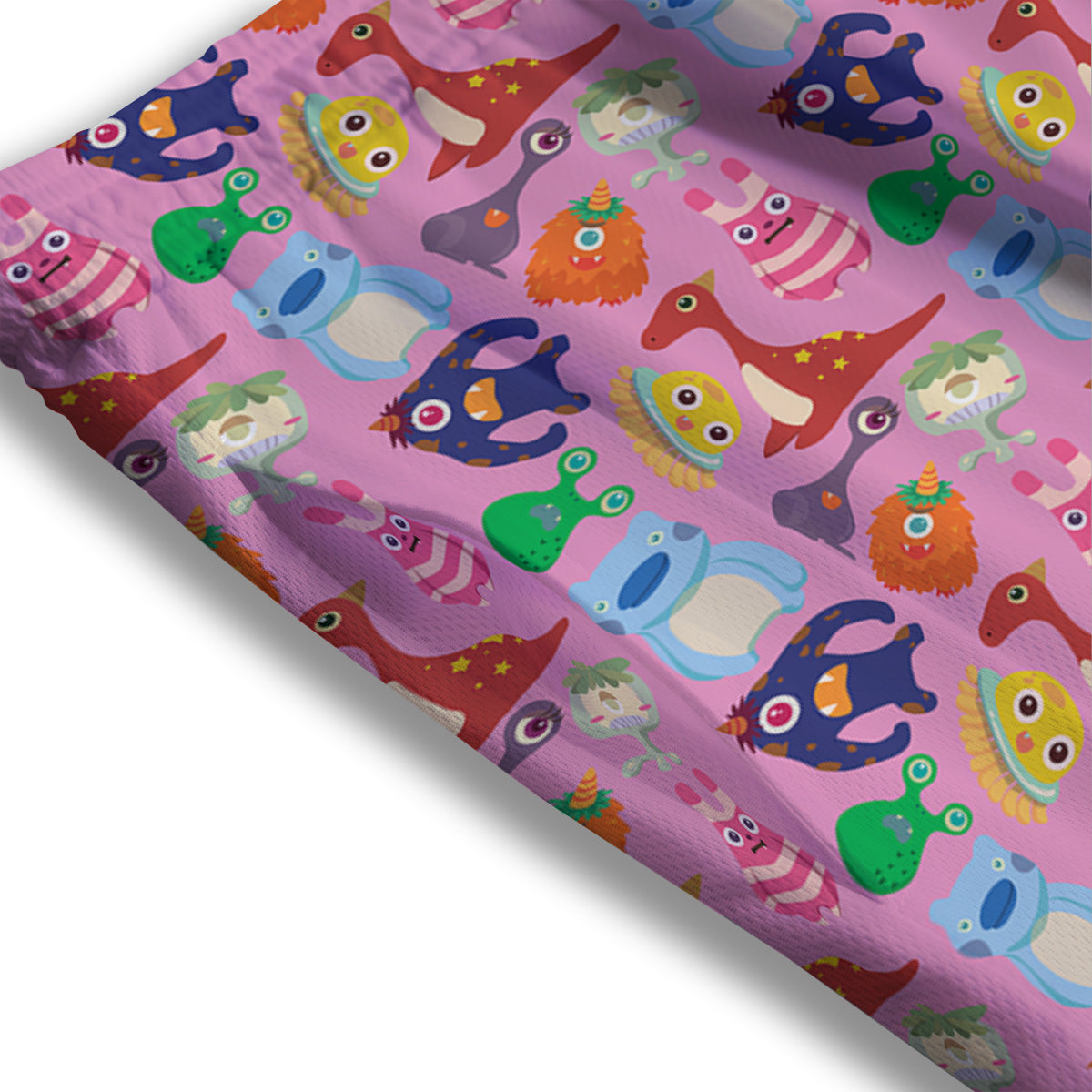 Unicorn Doodle Print Pattern Mesh Shorts