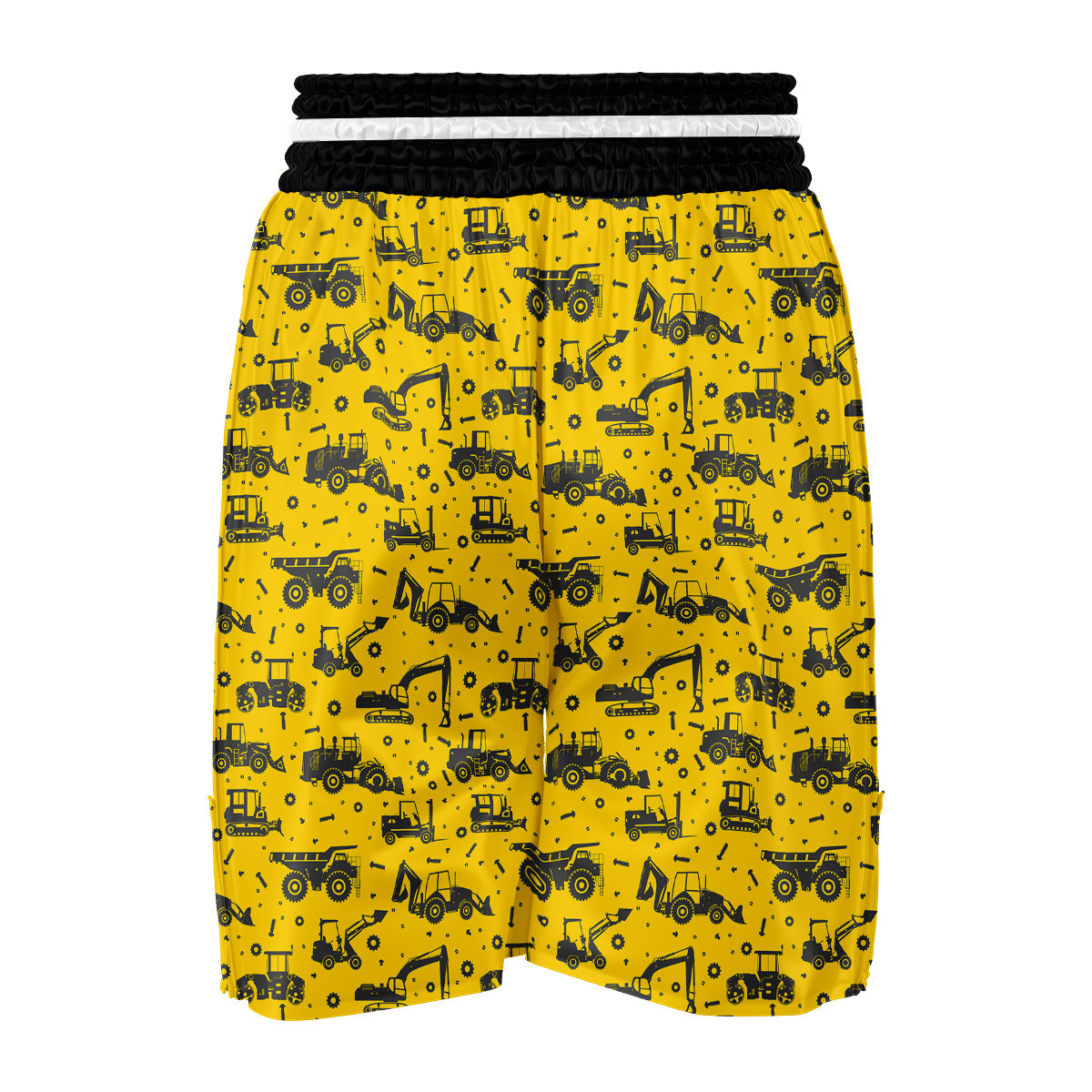 Tractor Yellow Print Pattern Boxing Shorts-grizzshop