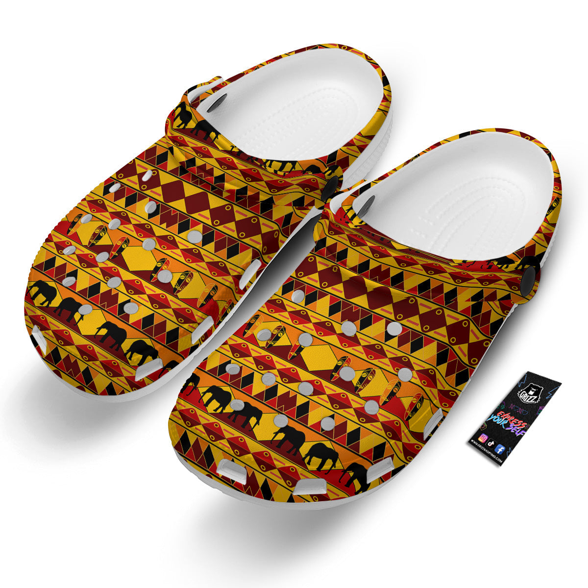 Traditional African Ethnic Print Pattern Clog-grizzshop