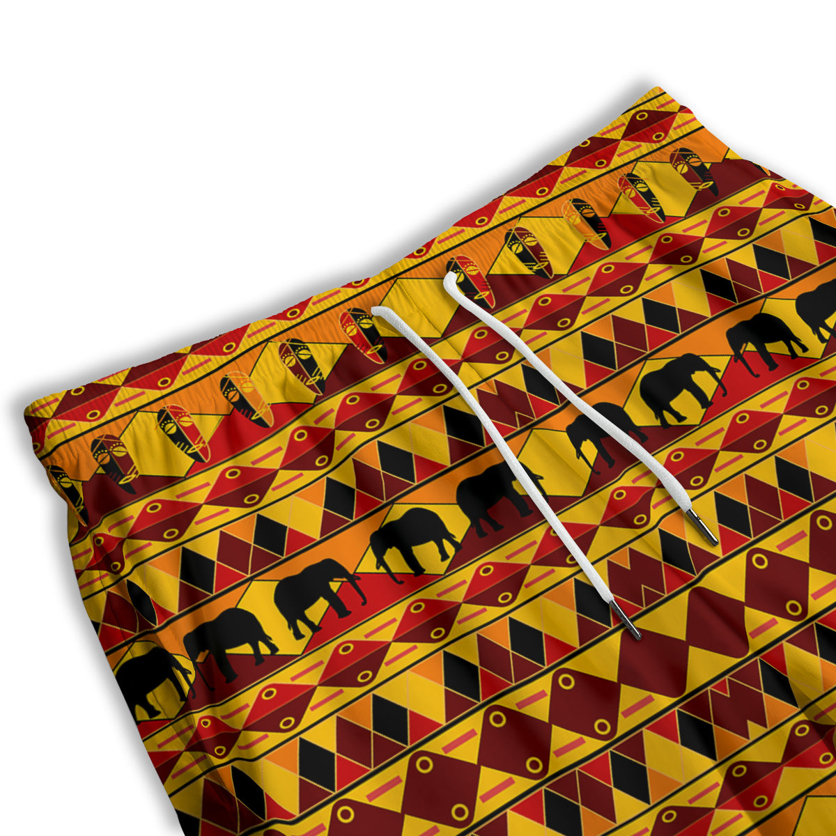 Traditional African Ethnic Print Pattern Men's Athletic Shorts