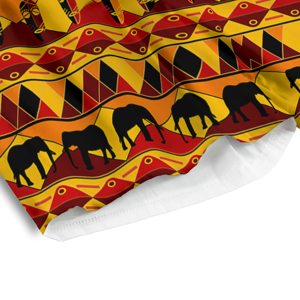 Traditional African Ethnic Print Pattern Men's Athletic Shorts