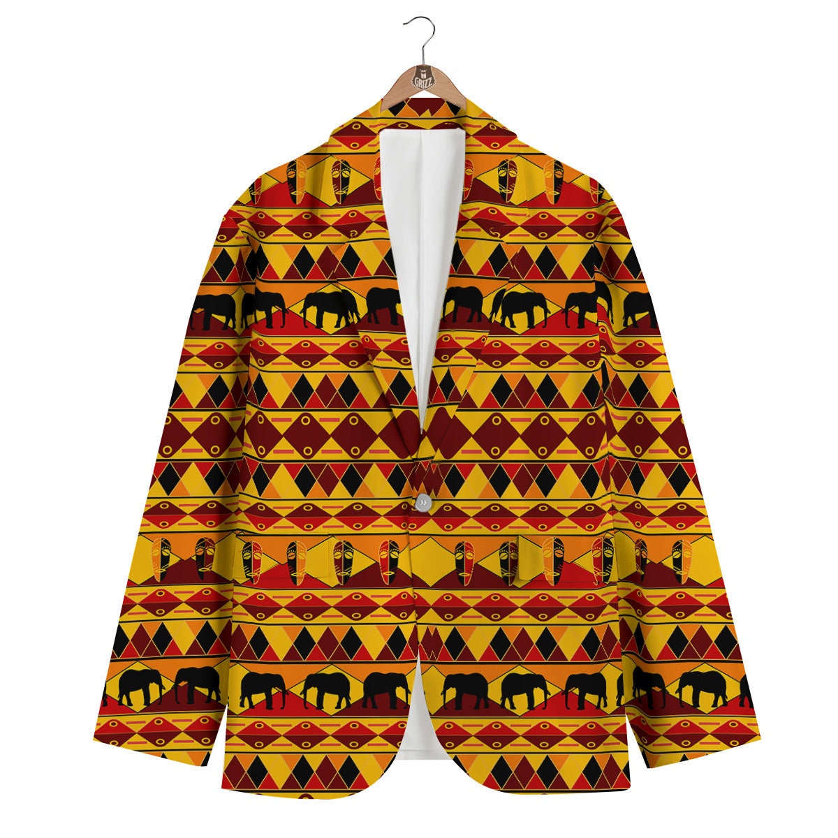 Traditional African Ethnic Print Pattern Men's Blazer-grizzshop