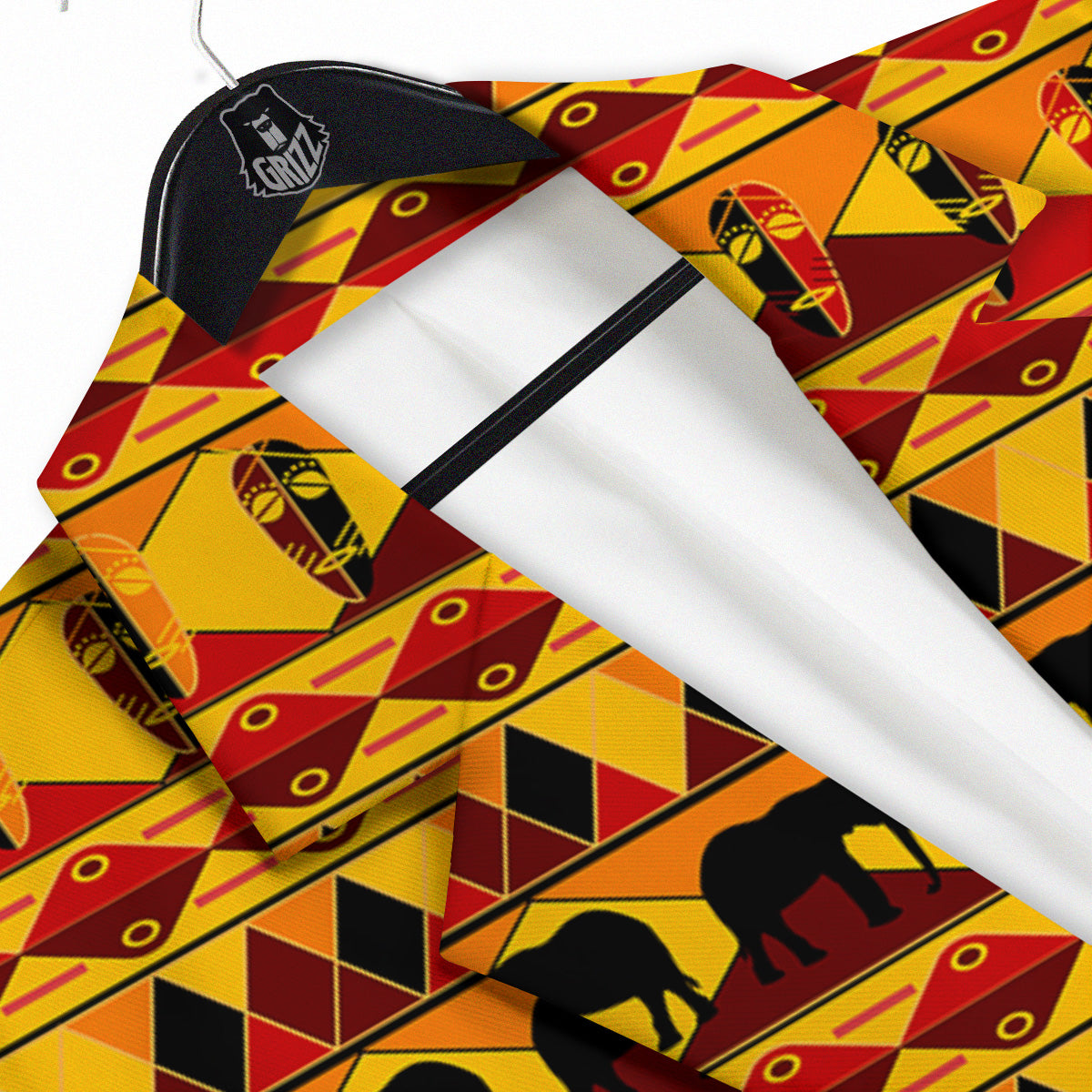Traditional African Ethnic Print Pattern Men's Sport Coat-grizzshop