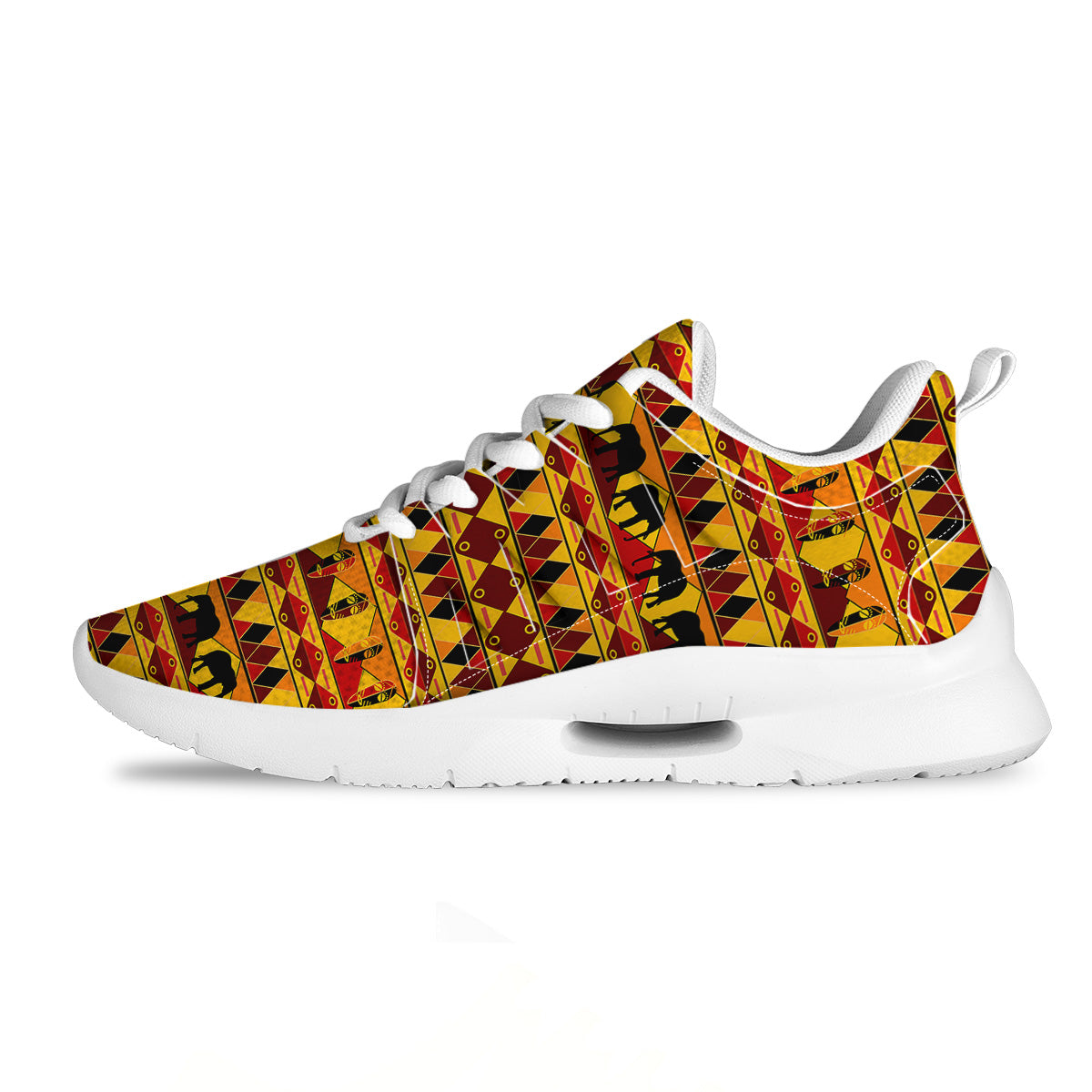 Traditional African Ethnic Print Pattern Tennis Shoes-grizzshop