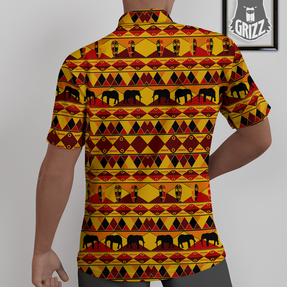 Traditional African Ethnic Print Pattern Untucked Shirts-grizzshop