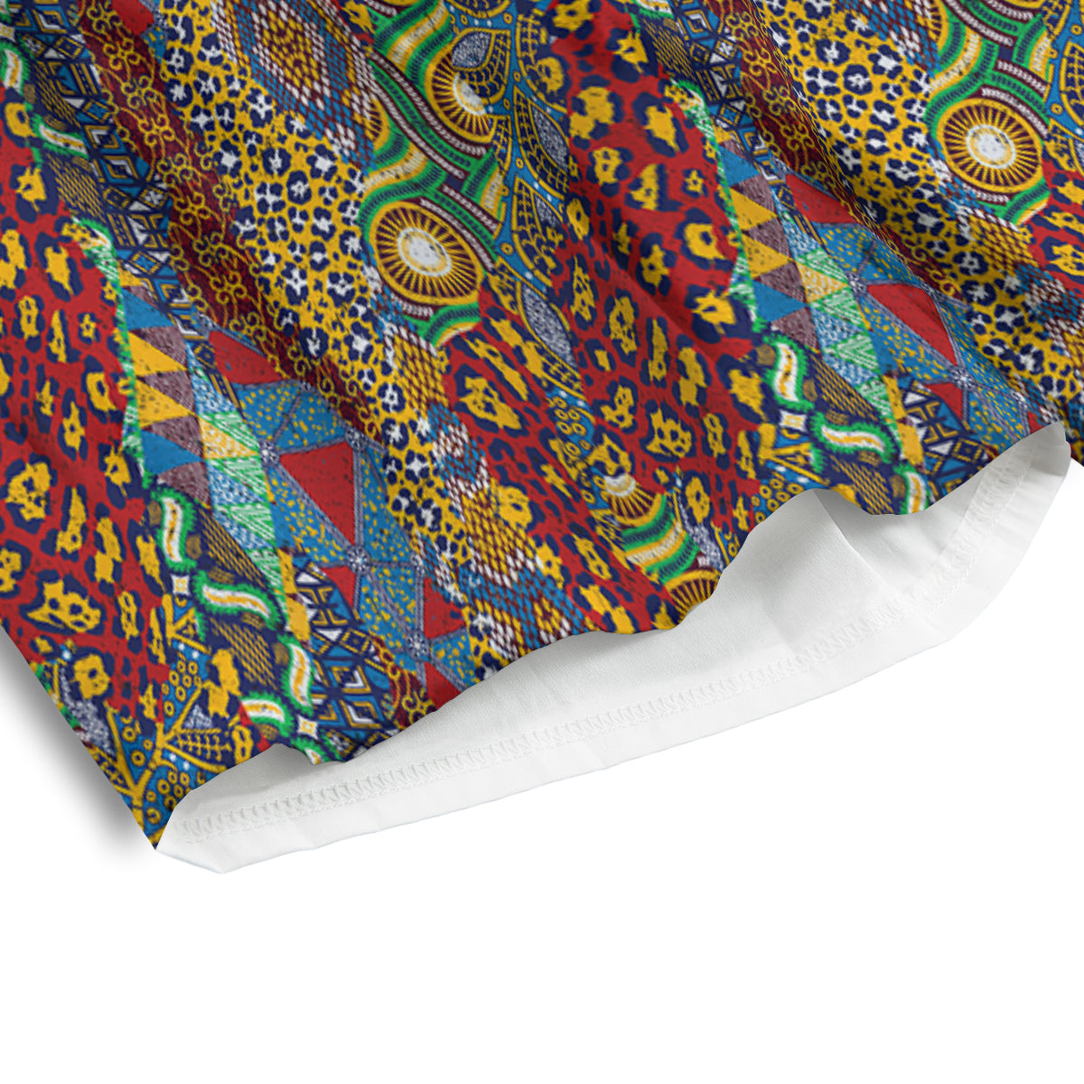 Traditional African Patchwork Animal Skins Print Pattern Men's Athletic Shorts
