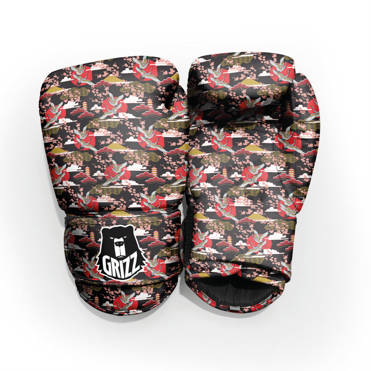 Traditional Japanese Print Pattern Pro Boxing Glove