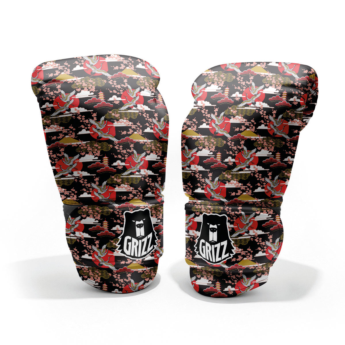 Traditional Japanese Print Pattern Pro Boxing Glove