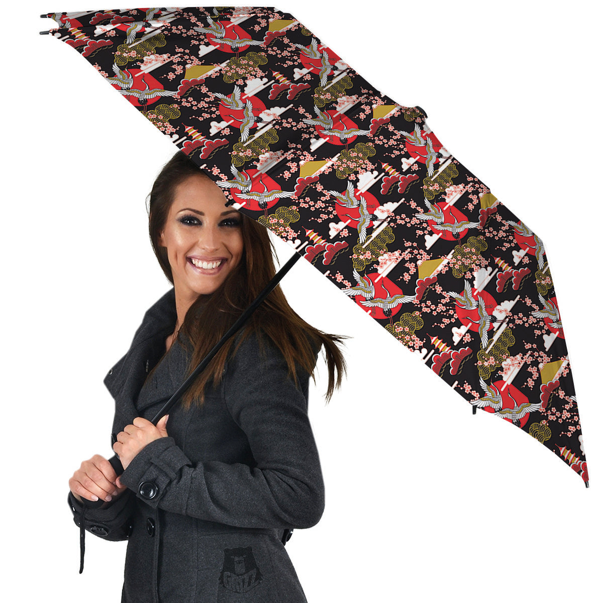 Traditional Japanese Print Pattern Umbrella-grizzshop