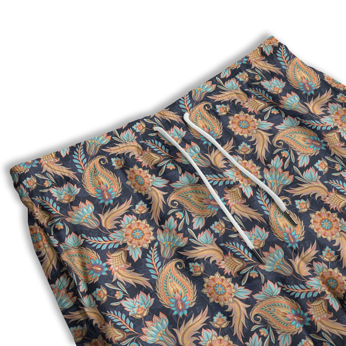 Traditional Oriental Paisley Print Pattern Men's Athletic Shorts