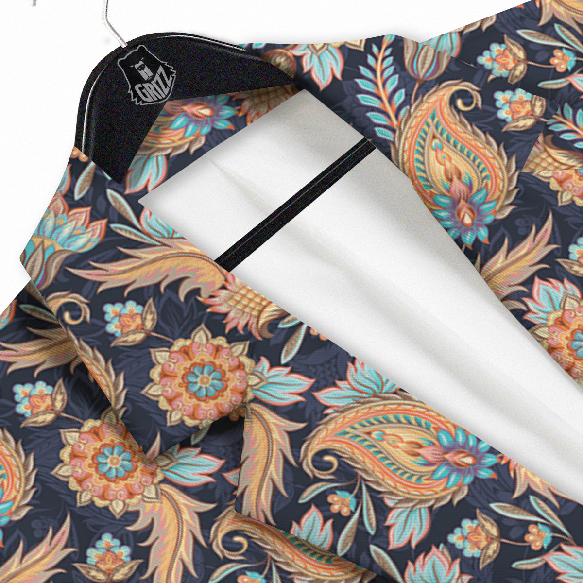 Traditional Oriental Paisley Print Pattern Men's Sport Coat-grizzshop