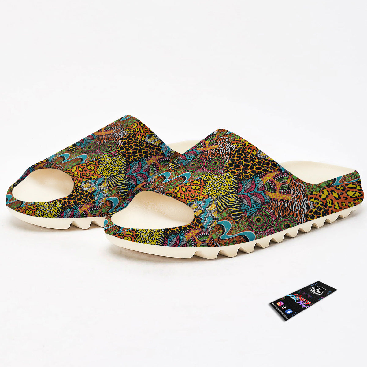 Traditional African And Wild Animal Skins Print Pattern Sandals-grizzshop